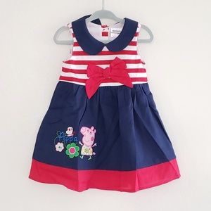 Peppa Batwing Dress - Coco Blue